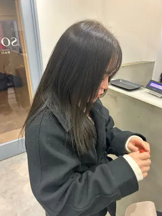 セミロング カラー ヘアアレンジ ボブ /ニュアンス/ satomi🧸💖のヘアスタイル