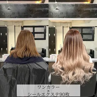 ロング RIN シールエクステのヘアスタイル