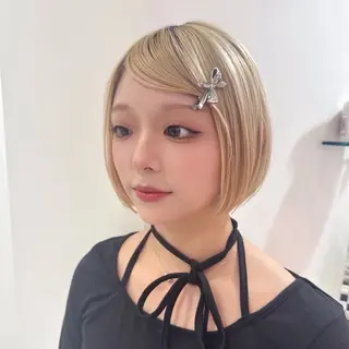 ショート Ayu🍯/栄/ブリ ーチカラー/ヘアメのヘアスタイル