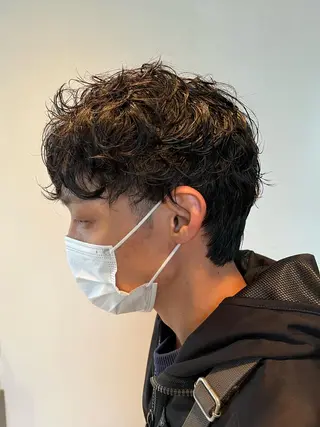 パーマ メンズ 中井 一葉のヘアスタイル