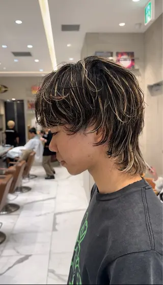 ミディアム カラー 新宿/ハイトーン /パーマ/戸羽のヘアスタイル