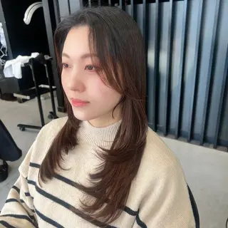 ロング 韓国風顔まわり/ベー ジュ/マツエク♡美咲のマツエク・マツパデザイン