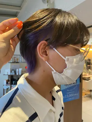 ショート カラー 透明感カラーブリーチ 🌼シゲモトアヤ🌼のヘアスタイル