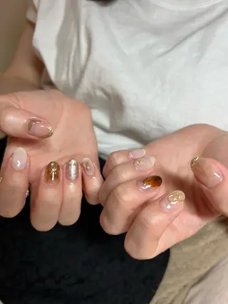 ネイル ちゅるんネイル🪄 耳ツボジュエリー🔗のネイルデザイン