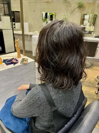 セミロング パーマ ROBBY所属・松井美樹/似合わせ ガーリー・韓国のヘアスタイル