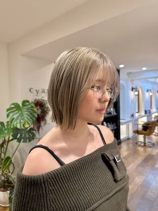 ショート cyan hair design所属・ブリーチカラー／ cyanのヘアスタイル