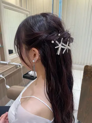 ロング ヘアアレンジ 韓国ヘアメイク🎀/ 縮毛矯正✨山本媛香のヘアスタイル