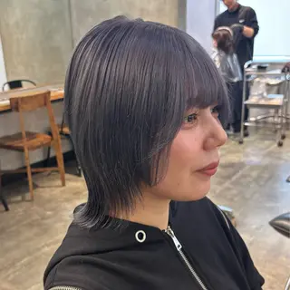 ミディアム カラー ヘアアレンジ 🌷韓国淡色ブリーチ 特化／りの🪽のヘアスタイル