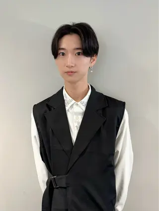 ミディアム Tink　天神店所属・今村賢治/メンズ/ レイヤー✨艶カラーのヘアスタイル