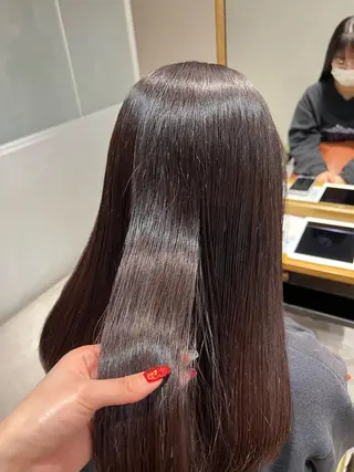 ロング カラー ワタナベ モカ🦢ダブルカラーのヘアスタイル
