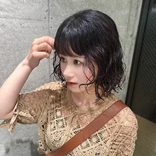 ショート パーマ 🎀𝑆𝐴𝑅𝐴 /レイヤーカット🎀のヘアスタイル