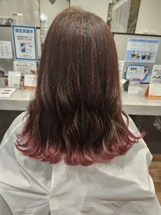 セミロング カラー 関口 友菜のヘアスタイル
