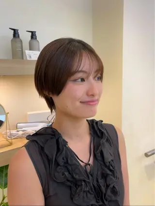 ショート パーマ 暖色カラー🍒スパ/ canna‎🤍のヘアスタイル