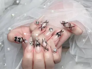 ネイル 〜Shine Nail〜【サイナネイル】パラジェル／ 長さだし／持ち込み／ワンホン／フィルイン所属・shine 🎀 長さだし&デザインのネイルデザイン
