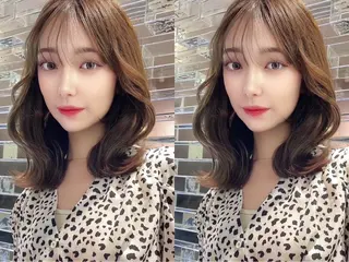 ミディアム カラー レイヤー/髪質改善 /透け感カラー/艶髪のヘアスタイル