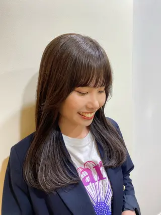 ロング カラー レイヤーボブ/ 艶カラー/サナ🌼のヘアスタイル