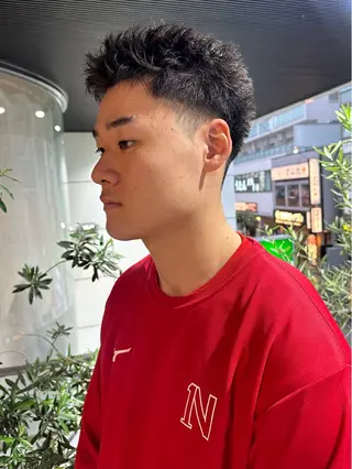 ショート メンズ Rei/ 縮毛矯正/ ハイライトカラー募集のヘアスタイル