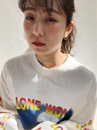 ミディアム カラー 遠藤 愛莉のヘアスタイル