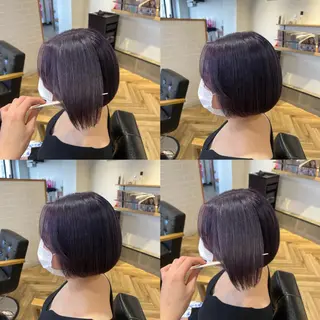 ショート カラー 艶カラー/韓国顔周り 🎀mamiのヘアスタイル