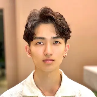 ショート パーマ メンズ メンズヘア/透明感 カラー/ayatoのヘアスタイル