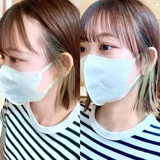 ミディアム カラー レイヤー専門家 ダブルカラー修のヘアスタイル