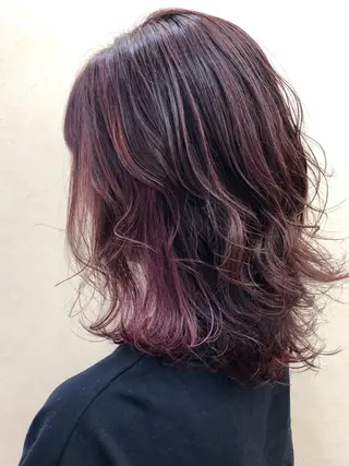 セミロング 【ニュアンスカラー・ 髪質改善】スズキカナのヘアスタイル