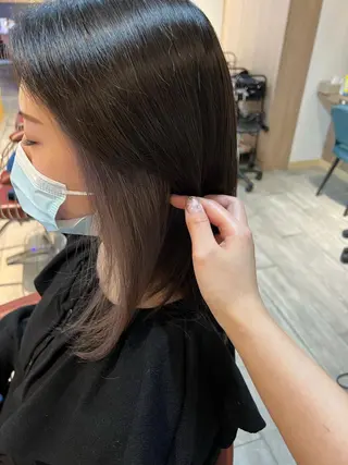 ロング LONESS GINZA所属・FUJIIKANON /ケア‪透明感カラーのヘアスタイル