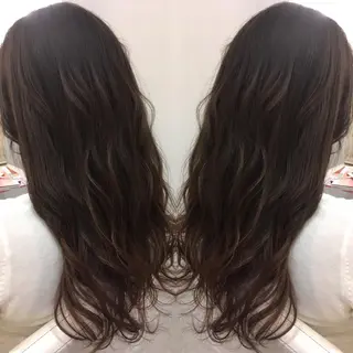 セミロング ロング カラー 髪質改善 中川　翔のヘアスタイル