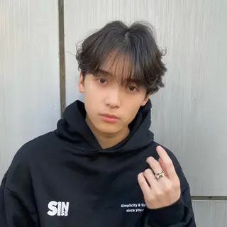 ショート パーマ メンズ 韓国ヘア/ニュアンス パーマ　kaitoのヘアスタイル