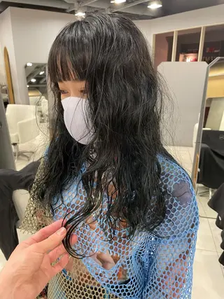 ロング パーマ 吉田一輝 外国人パーマのヘアスタイル