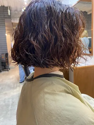 ショート パーマ 永田 愛莉のヘアスタイル