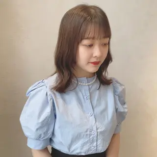 ミディアム カラー ノンダメージ/韓国/ コトミのヘアスタイル