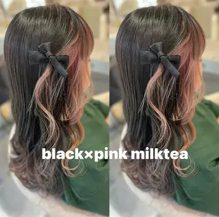 セミロング 🦋ami/浦和 ブリーチカラー🦋のヘアスタイル