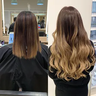 ロング カラー ヘアアレンジ TATSUYA アートディレクターのヘアスタイル