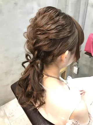 ロング まつパ・ヘアセット ♡Chinami♡のマツエク・マツパデザイン