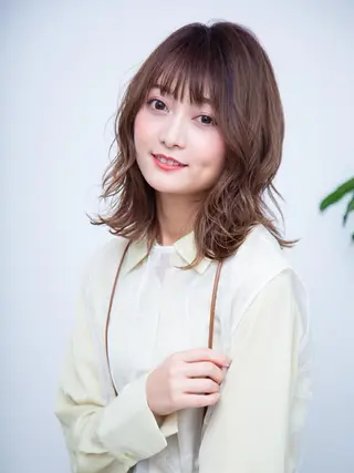 セミロング カラー 【enil代表】 杉林和哉のヘアスタイル