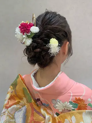 ロング ヘアアレンジ ayumi🌈 インナーカラー🌈のヘアスタイル