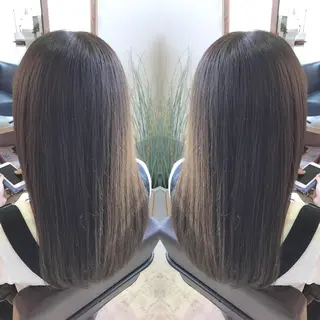 セミロング ロング カラー 青木 茂樹⭐️ 透明感カラーのヘアスタイル