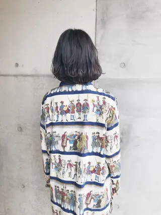 ショート カラー パーマ 吉田 明弘のヘアスタイル