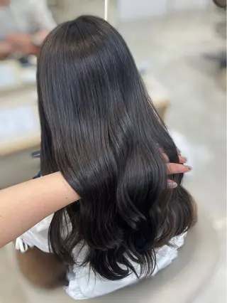 ロング カラー 透明感ワンカラー🎀 レイヤー/AOのヘアスタイル