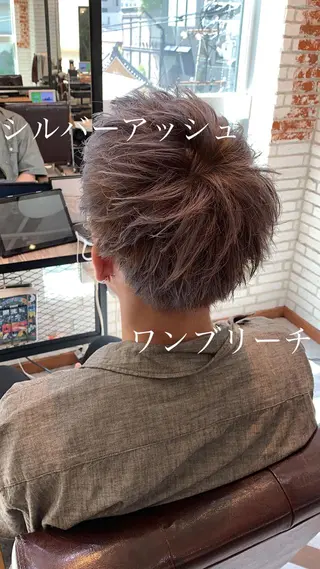 ショート カラー メンズ aguhair jour所属・髪質改善/白髪ぼかし KENTAのヘアスタイル