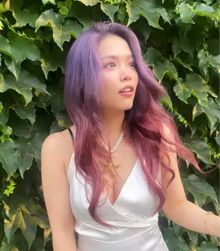 ロング カラー RIN／韓国ヘア レイヤーカットのヘアスタイル