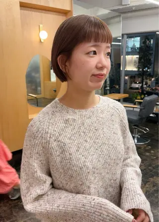 ショート カラー 西山 紗耶香🪽 透明感カラー/ボブのヘアスタイル