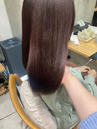 セミロング ✨色持ちの良い艶 カラー✨蟹江真世のヘアスタイル