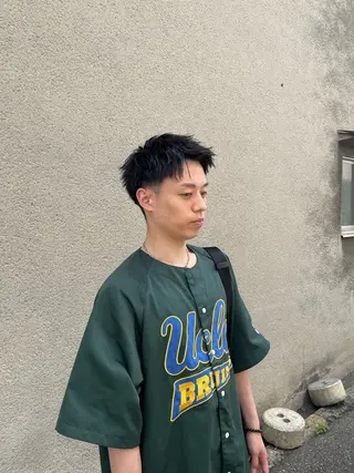 メンズ 慎太朗/パーマ/ボブ /センターパートのヘアスタイル