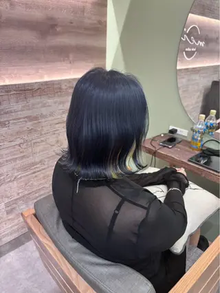 セミロング カラー 池袋/艶カラー✖️ ☘️DEMURAのヘアスタイル