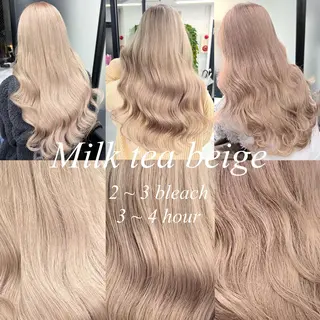 ロング カラー シールエクステ特化 ハイトーン、NANAのヘアスタイル