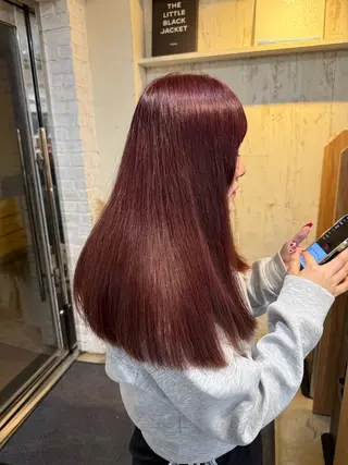 セミロング カラー 🪐レイヤー/美髪 カラー/加野彩果🪐のヘアスタイル