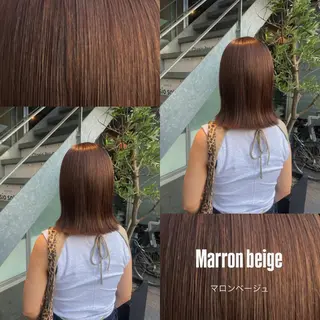 ミディアム カラー イケハラ ナナミのヘアスタイル