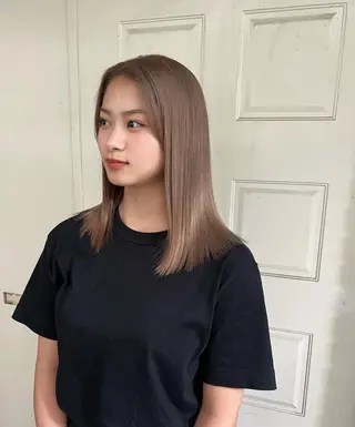 ミディアム まろやか透明感カラー ♡MANAのヘアスタイル